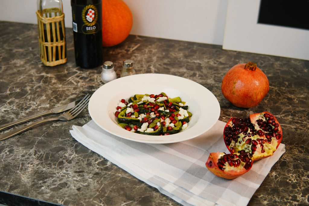 Delicata Squash with Goat Cheese and Pomegranate Seeds | Selo Olive Oil Recipes